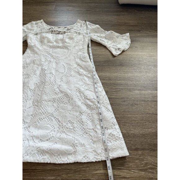 Lilly Pulitzer Resort White Allyson Floral Vines Lace Casual Dress Size 00 - Picture 6 of 7